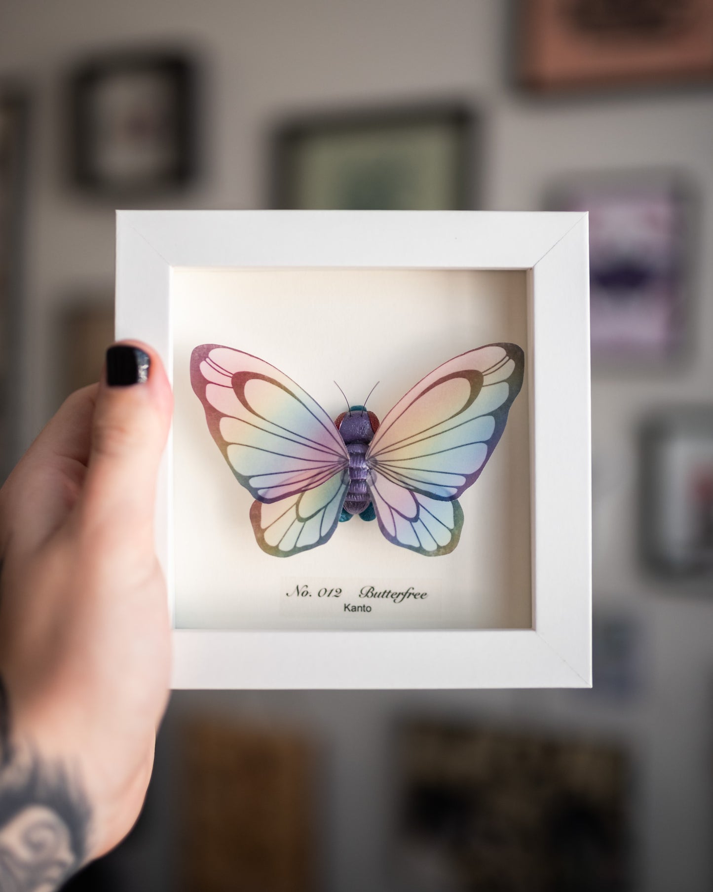 Limited Edition: Pride Butterfree Pokémon 5x5 Shadow box - Supporting OneNTen