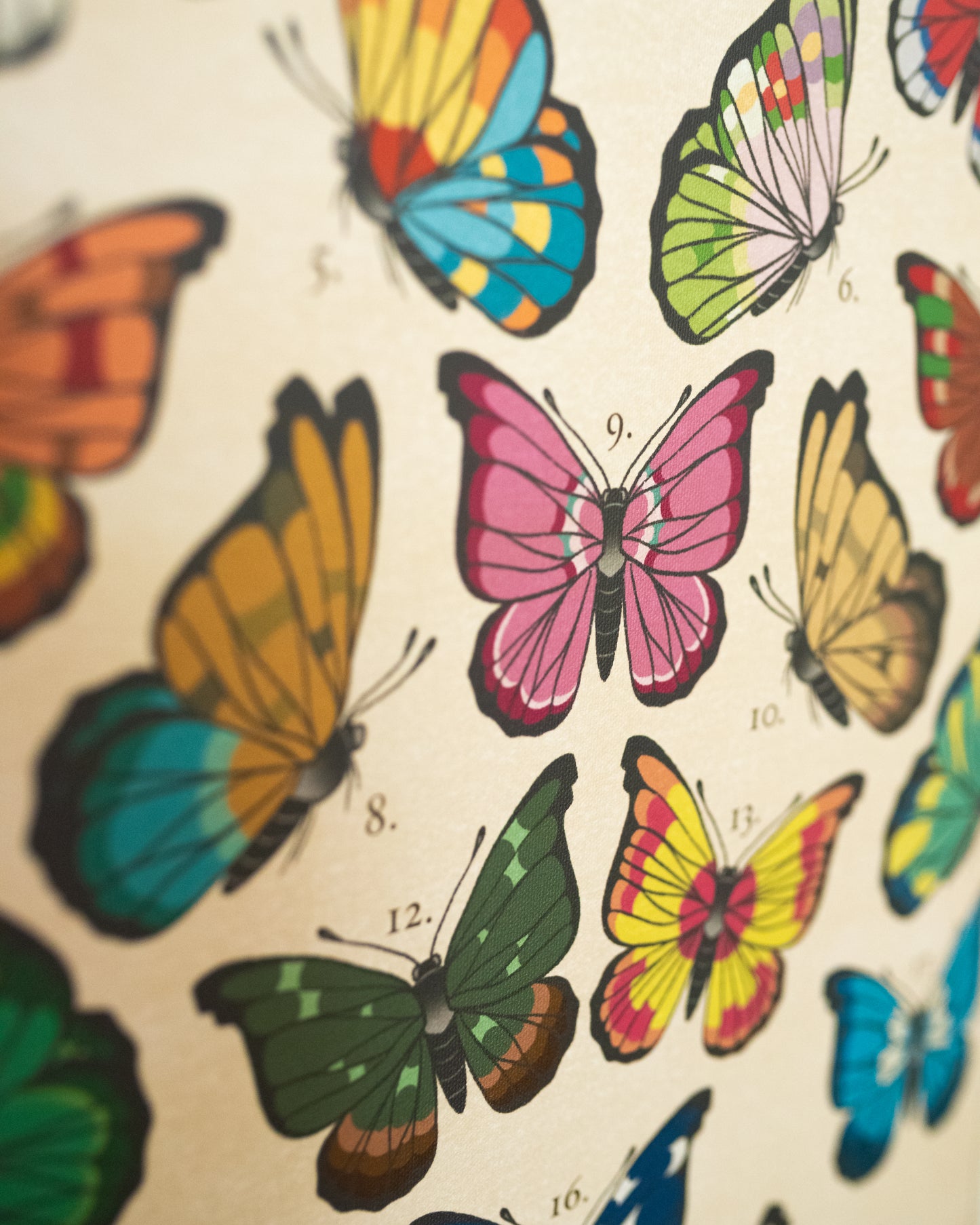 Vivillon Patterns Hanging Canvas Print