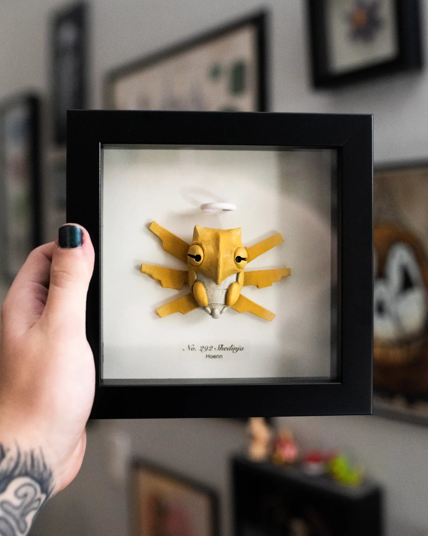 Shedinja Pokémon Taxidermy - 6x6 Shadowbox