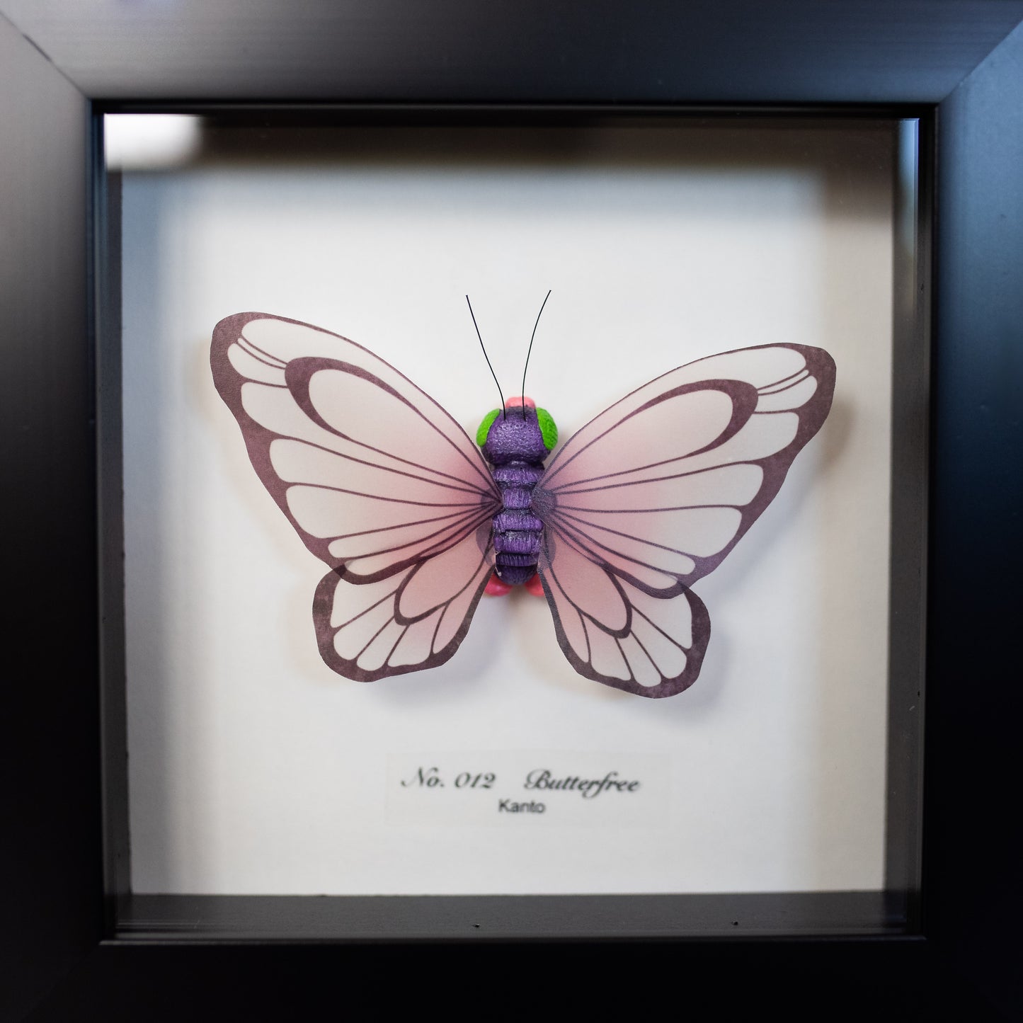 Butterfree Pokémon Taxidermy - 6x6 Shadowbox