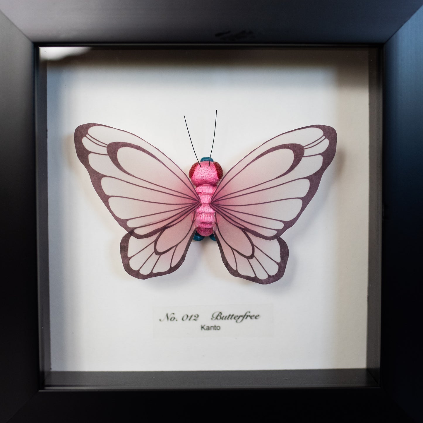 Butterfree Pokémon Taxidermy - 6x6 Shadowbox