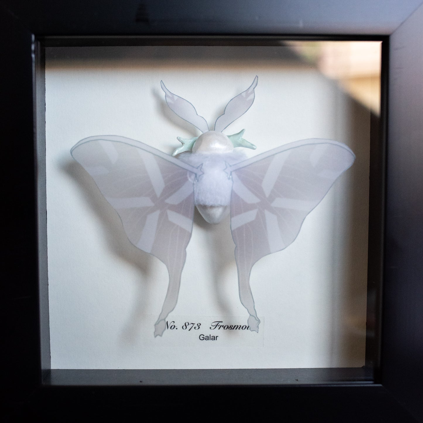 Frosmoth Pokémon Taxidermy - 6x6 Shadowbox