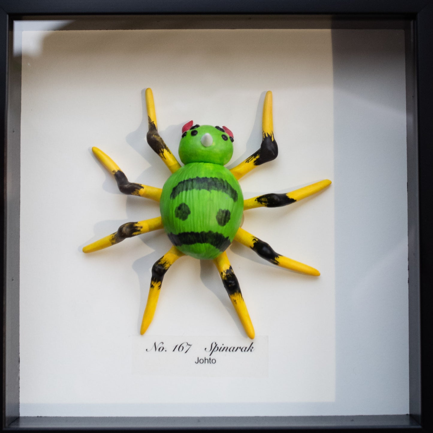 Spinarak Pokémon Taxidermy - 6x6 Shadowbox