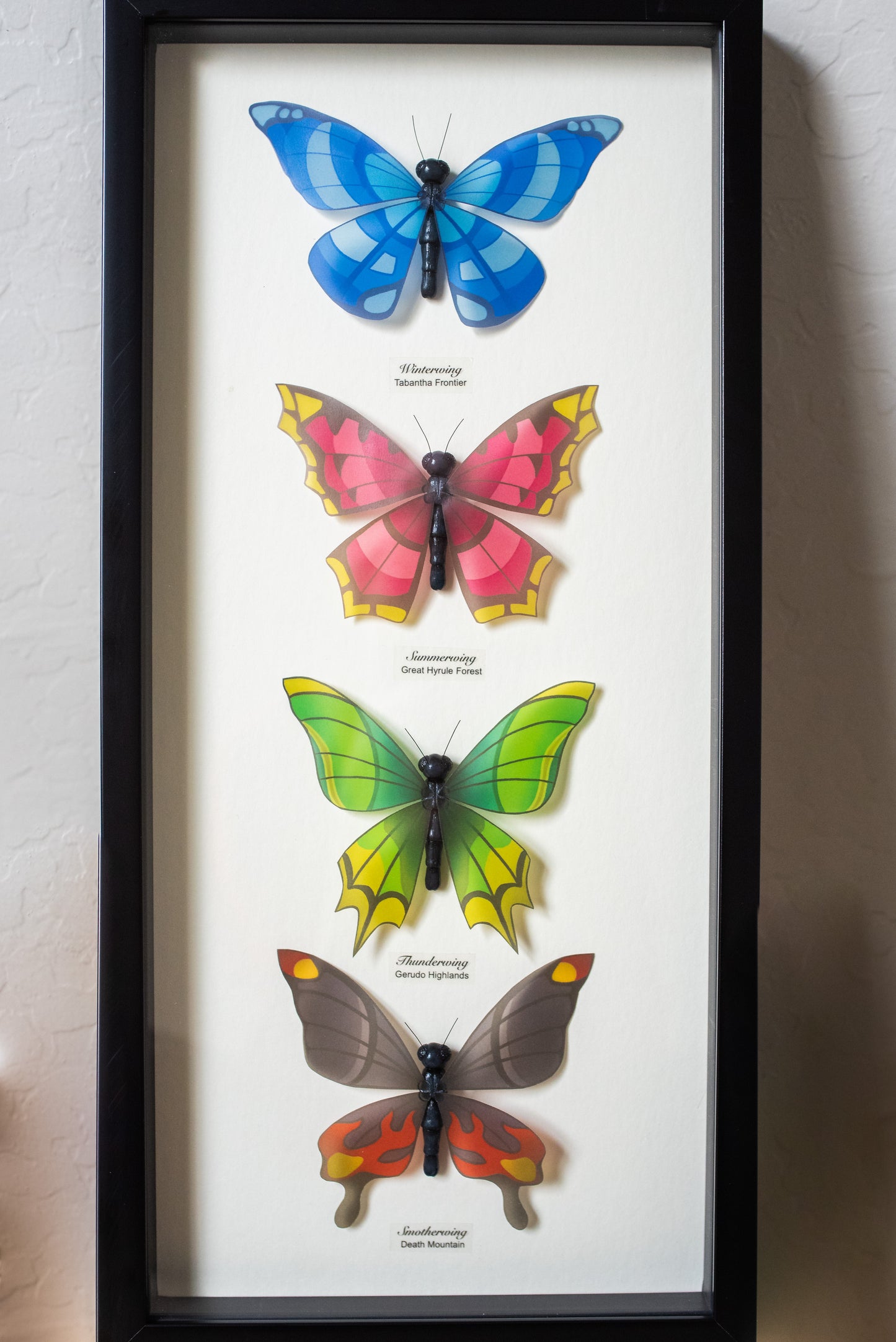 Legend of Zelda Butterflies Taxidermy - Set of 4