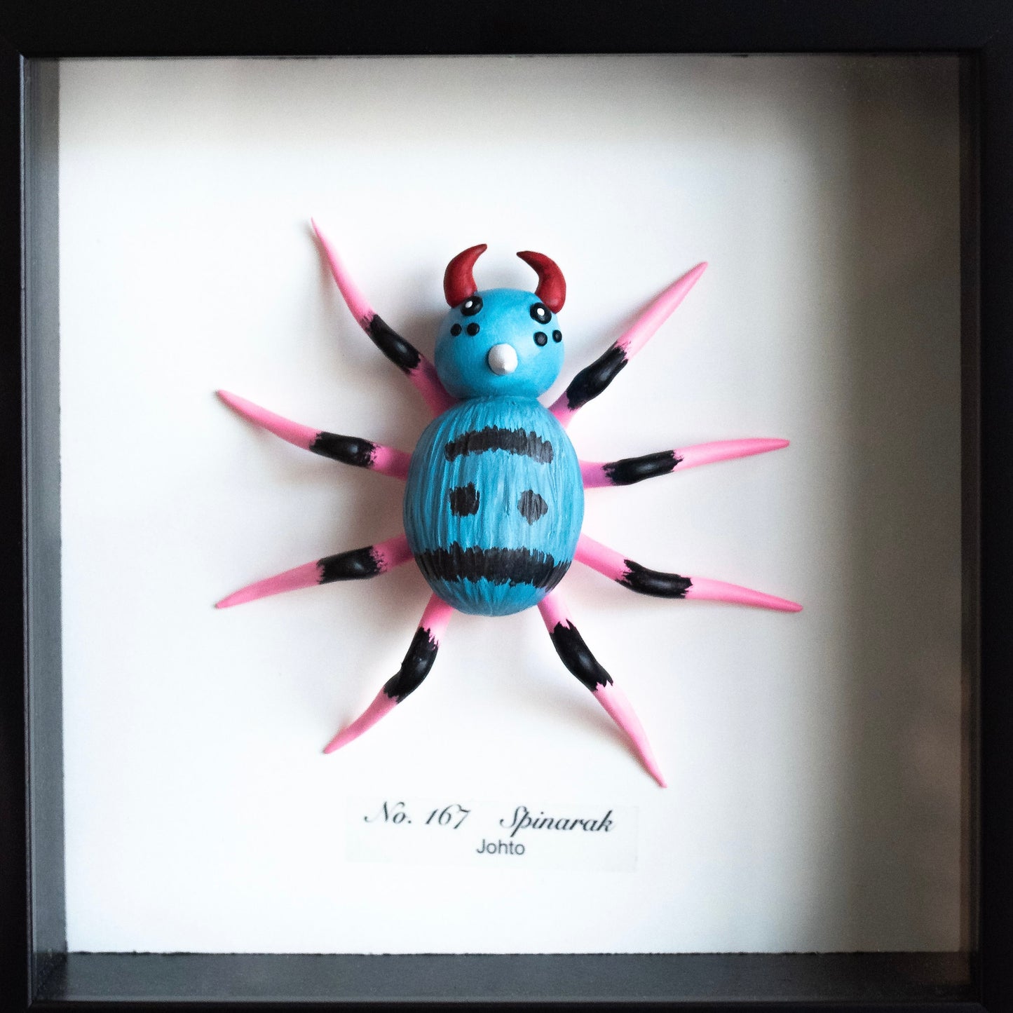 Spinarak Pokémon Taxidermy - 6x6 Shadowbox
