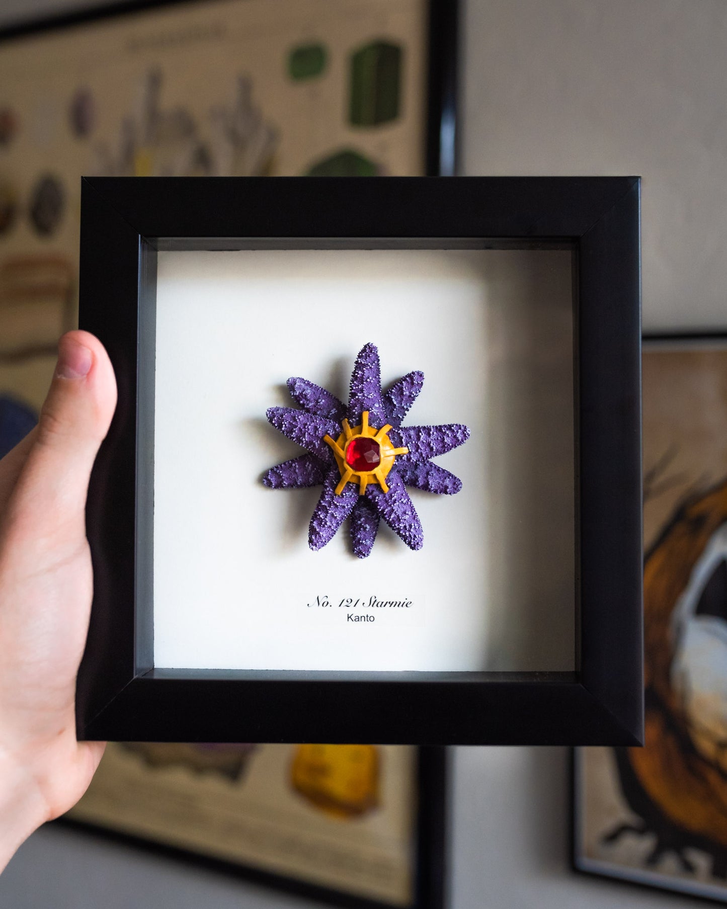 Starmie Pokémon Taxidermy - 6x6 Shadowbox