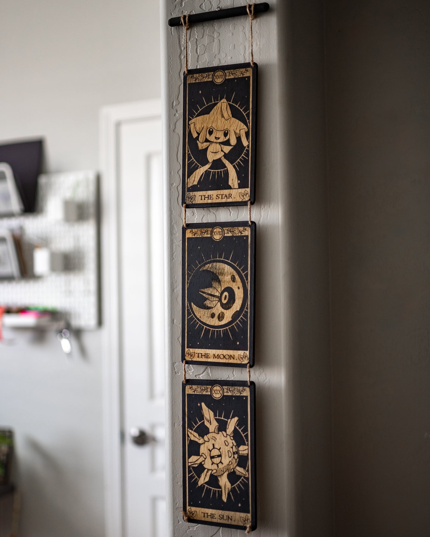 Pokémon Tarot Wood Hanging Display