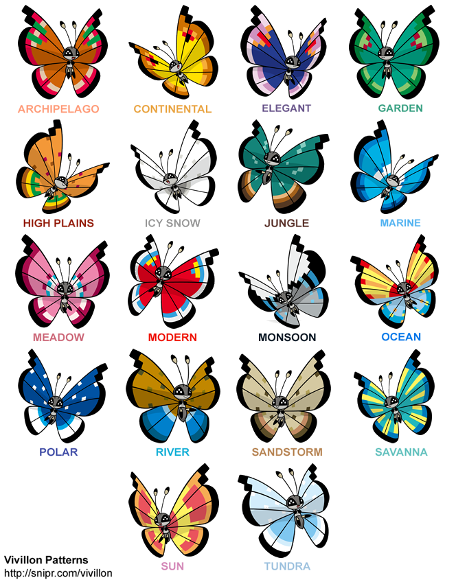 Vivillon Pokémon Shadowbox - 6x6