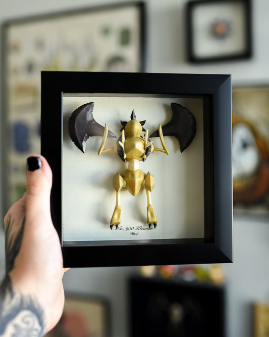 Kleavor Pokemon Taxidermy - 6x6 Shadowbox