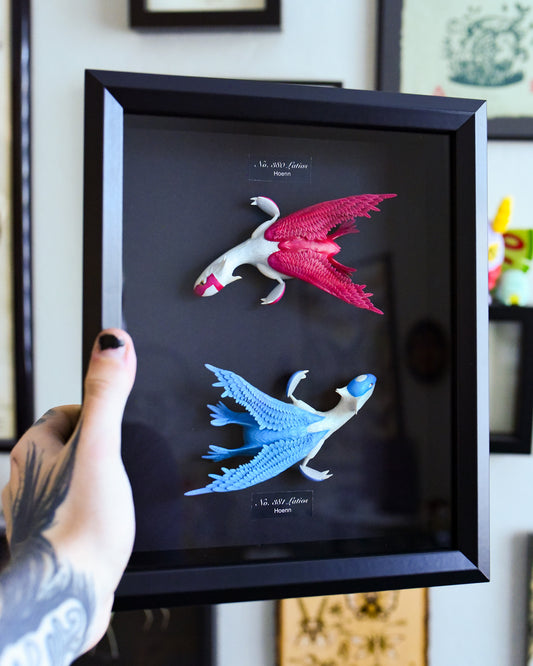 Latios & Latias - Pokemon - 8x10 Shadow Box